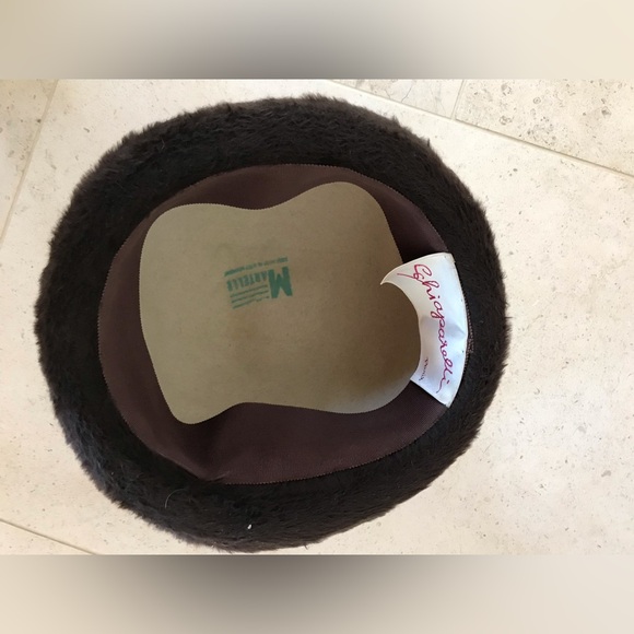 Incredible Vintage 1950s 1960s Schiaparelli Paris Rare Felt Hat - Picture 6 of 16